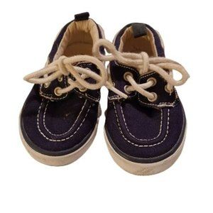Gymboree Kids Size 4 Chambray Blue Canvas Boat Deck Casual Shoes Athletic Tennis
